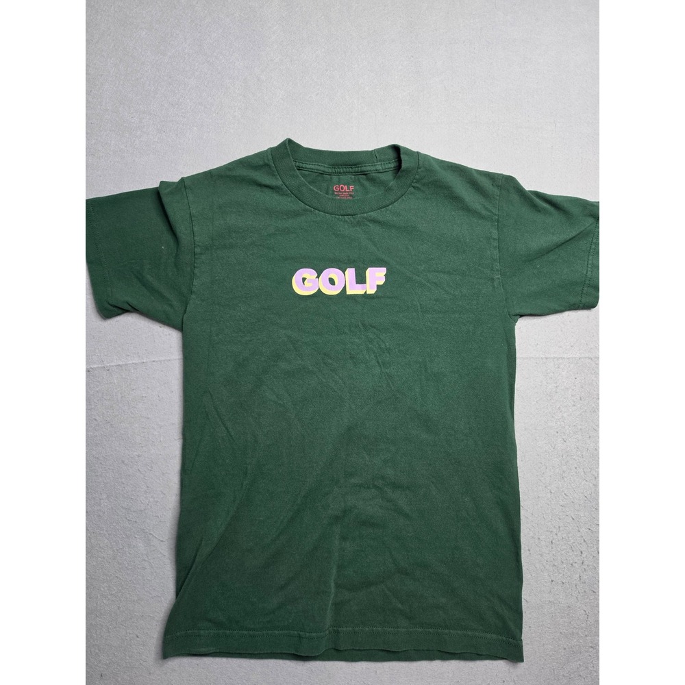 Golf Wang T-Shirt Boys Large Dark Green Graphic 100% Cotton‎ Crew Neck Pullover